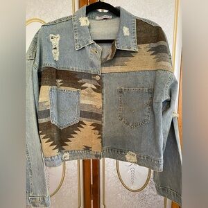 Cropped denim jacket